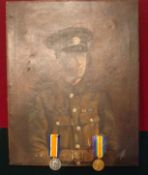 WW1 BWM / Victory Medals: To 3329 A-Sgt Bertie Hooke Devon Regt (not missing a Star) together with a