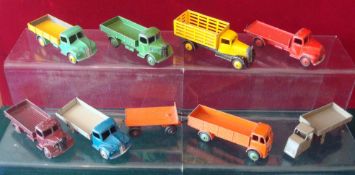 Selection of Early Dinky Toys Commercial Lorries: To include Dodge, Austin, Cattle truck, 3