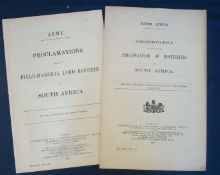 South African War 1899-1902: Two parliamentary papers: Showing proclamations issued by British