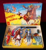 Chad Valley Riders of the Range Shooting Game: Comes with wooden 4 figure target and an elastic band