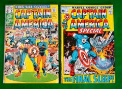 Marvel Comics Captain America Specials: 1971/72 consisting of number 1 January 1971 and number 2