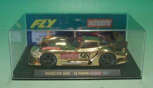 Fly Autopista Marcos 600 Le Mans 98 Scalextric Car: Great Gold example in unused condition in