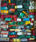 Selection of Matchbox Cars: To consist of Car and Commercials Black and Grey Wheels playworn and