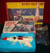 Space related Items: To consist of Battery Operated Laser Gun boxed, Space Invader Water Pistol in