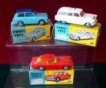 Corgi Toys Selection: To include No 216 Austin A40 Saloon, No 218 Aston Martin D.B.4 together with