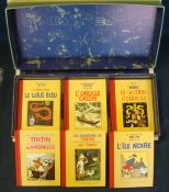 1986 Tin Tin Box Set: (160mm x 350mm x 45mm) including 9 mini-albums (100mm x 130mm x 10mm)
