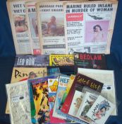Erotic Collection of Adults Only Magazines: To include Comic Graphic Novels, Postcards, Ephemera,
