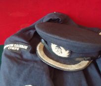 Scarce London Salvage Corps Officers Cap with Silver Bullion Cap Badge: High quality officers cap