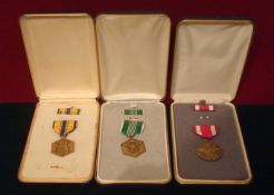 WW2 Boxed United States Medals: To include Navy and Marine Corps Commendation Military Medal,