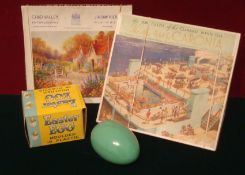 Chad Valley related Items: To include Plastic Easter Egg Boxed together with 2 Jigsaws The New RMS