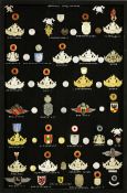 Collection of German Fire Brigade Cap Badges: To include badges from Bremen, Essen, Furth Bay,