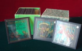 Original The Three Little Pigs: Coloured Lantern Slides complete Boxed Set Of Twenty Four Slides.