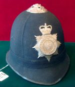 Police Helmet: Shropshire Constabulary Police helmet having QEII helmet plate complete with liner