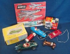 Selection of Airfix and Plastics: To include 1960 6th Edition Catalogue, Plastic Racing Cars, Jaguar