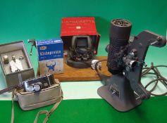 Collection of Cine Equipment: To consist of Paillard – Bolex Cine camera with twin lens, Klebepresse