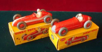 Two Dinky Toys Racing Cars: To consist of No 231 Maserati Racing Car in red together with No 232