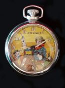 Jeff Arnold Pocket Watch: An Eagle Comic pocket watch. Jeff’s arm with gun moves up and down as