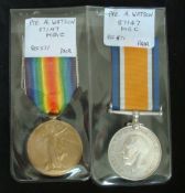 WW1 BWM & Victory Pair to Machine Gun Corps: To consist of 87147 Pte A Watson only entitled to a