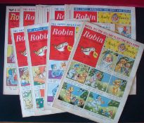 1955 The Robin Comic: Companion to Eagle and Girl comic featuring Andy Pandy, Richard Lion, Flower