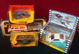Selection of Corgi Toys Diecasts: To include No 405 Chevrolet Superior 61 Ambulance, No 269 James