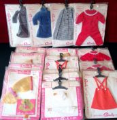 Great Selection of 1960s Sindy Carded Costumes: To include 5 Hair Switch ref 12S63 4x Blonde, 1x