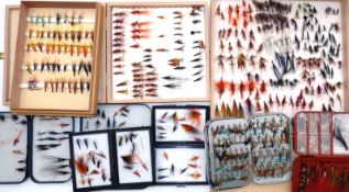 FLIES: Large collection of modern single double and treble hook salmon flies plus some tube flies