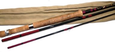ROD: Bruce & Walker The Carbon Salmon & Sea trout Rod 10?6? 3 pce line rated 7-9 purple whipped