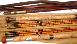 RODS (3): Pair of Hardy The Norsk Murdoch 11?6? Palakona cane fly spinning rods both 3 pcs plus