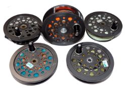 REEL & SPOOLS: (5) JW Young for Shakespeare 4.25? alloy salmon fly reel fine condition smooth