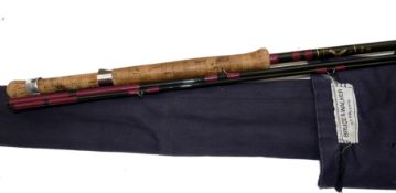 ROD: Bruce & Walker Carbon Century river trout rod 11?3? 3 piece line rate 4/6 purple whipped