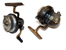 REEL: The Illingworth No.3 casting reel fitted with fully enclosed drum casing pigtail line pick up