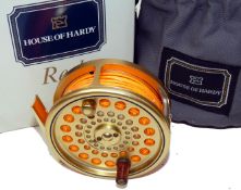 REEL: Hardy The Sovereign 7/8 gold anodised finish alloy trout fly reel disc adjuster to backplate