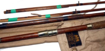 ROD: Playfair of Aberdeen by Royal Appointment 15? 3 piece plus repaired spare tip greenheart
