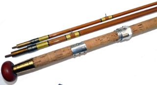 ROD: Hardy double built Palakona 14? 3 piece split cane salmon fly rod No.E14918 full professional