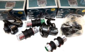 REELS: (3) Three Mitchell Quartz 310 spinning reels all new and unused in MOBs each c/w 2 spare