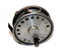 REEL: Hardy The St George Reel 3-3/8? diameter spitfire bright finish drum black handle 3 screw