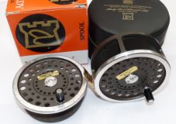 REEL & SPOOL: Hardy Marquis Salmon No2 alloy fly reel U shaped line guide correct smooth alloy foot