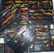 ACCESSORIES: Large collection of assorted spinners and spoons incl. many Abu Toby lures in varied