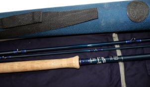 ROD: Hardy Elite Salmon Fly rod 15?4? 3 piece in as new condition line rate 10 blue blank snake