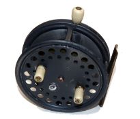 REEL: Hardy Silex Minor 4? alloy drum casting reel twin white handles and brake knob button release