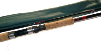 ROD: Hardy Fibatube MK1 10? 2 pcs carbon salmon spinning rod with J Sommers & Son Aberdeen shield