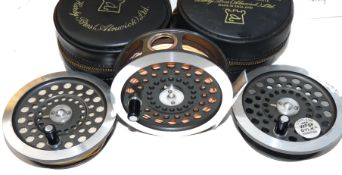 REEL & SPOOLS: (3) Hardy The Sunbeam 6/7 alloy fly reel in as new condition smooth ratchet check