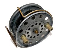 REEL: C Farlow The Paramount pike reel 4? alloy drum twin white handles quick release drum back