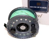 REEL: Hardy MLA 400 Ltd alloy hi tech salmon fly reel blue anodised finish large arbour in as new