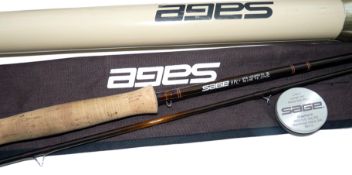 ROD: Sage Graphite 3 RPL plus carbon trout fly rod 9?6? 2 piece line rate 6 brown blank whipped