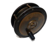 REEL: Horwood of Killin loch Tay trolling reel 5.5? diameter narrow drum horn handle makers shield