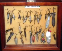 LURES: Collection of 30 Lemax and similar Swiss early spinning baits sizes 1?-3? various MOP