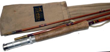 ROD: Sharpe?s of Aberdeen The Aberdeen 9? 3 piece impregnated cane trout fly rod burgundy whipped