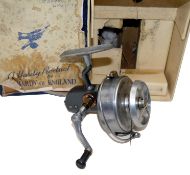 REEL: Hardy Altex No3 spinning reel optional check button full bail arm right hand 80wind folding