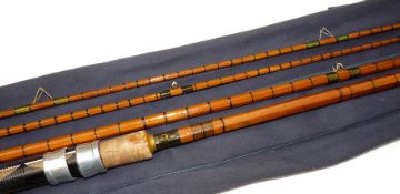 ROD: Aspindale of Redditch Dalesman 12? 3pcs split can river rod with spare tip fitted with high